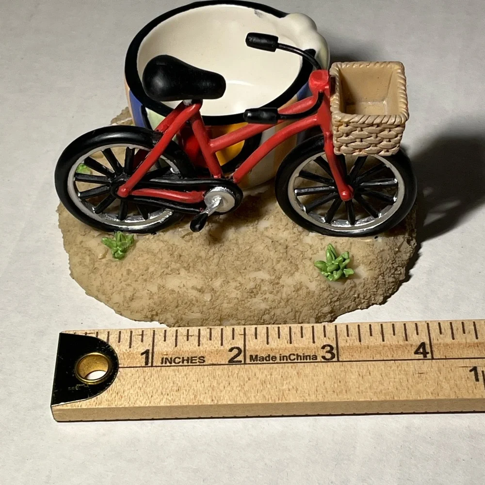 Yankee Candle Tea Light Holder Beach Themed with Red Bike‎
